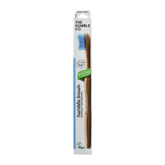 The Humble Co Tandenborstel bamboe adult blauw brush soft 1 Stuks