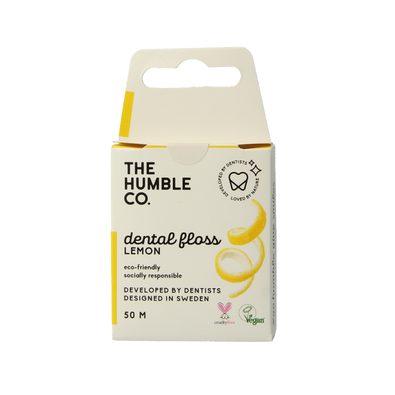 The Humble Co Dental floss lemon 50 meter 1 Stuks