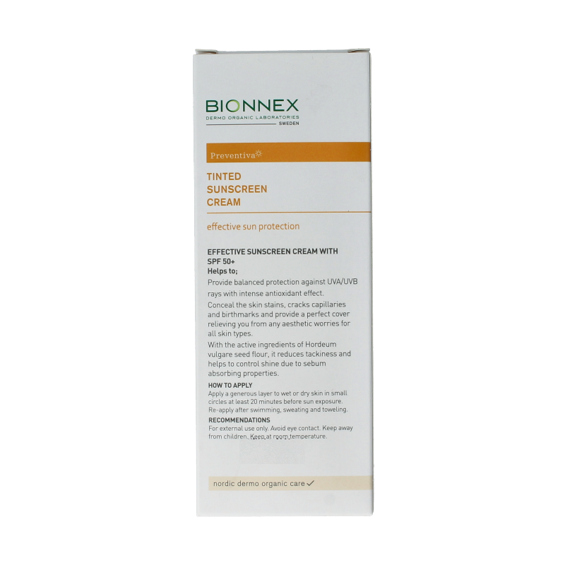 Bionnex Preventiva sun tinted SPF50 50 Milliliter