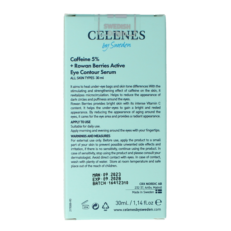 Celenes Cafeine 5% + rowan berries serum 30 Milliliter