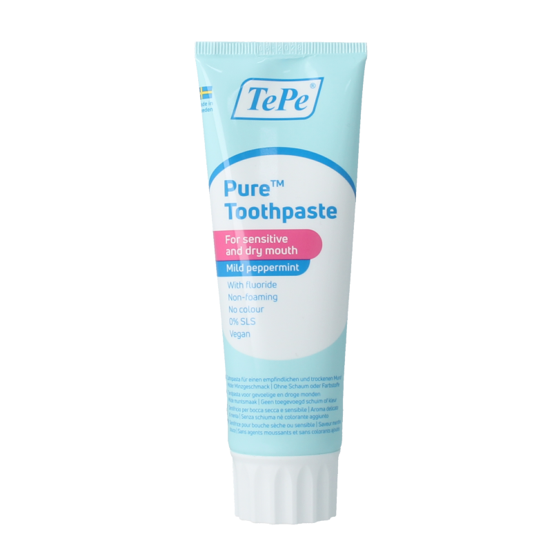 TePe Pure tandpasta sensitive peppermint 75 Milliliter