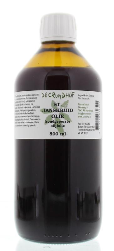 Cruydhof Sint Janskruid olie met olijfolie 500 Milliliter