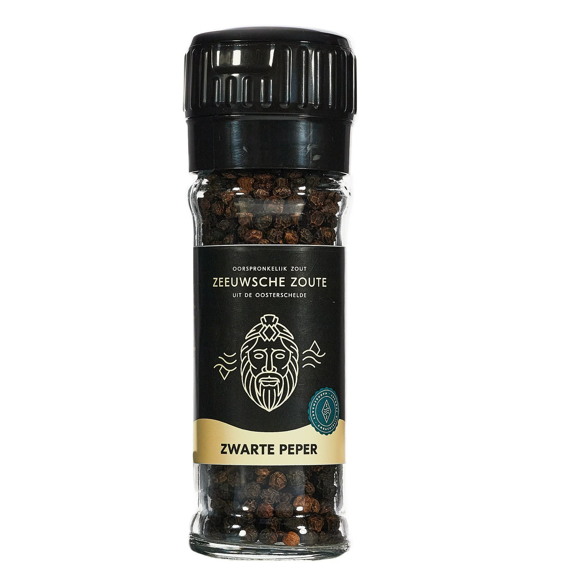 Zeeuwsche Zoute Pepermolen zwarte peper bio 45 Gram