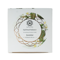 Green Tree Geurkaars edelsteen spiritueel balans jasmijn 70 Gram