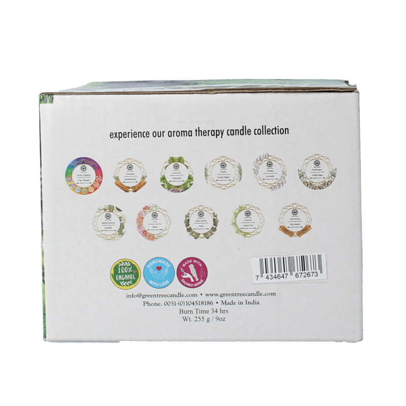 Green Tree Gemstone candle inner growth mint 256 Gram