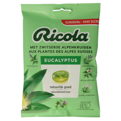 Ricola Eucalyptus suikervrij 75.00 Gram