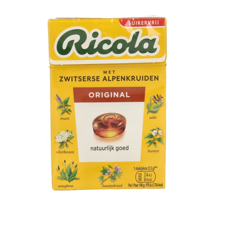 Ricola Original suikervrij doosje 50 Gram