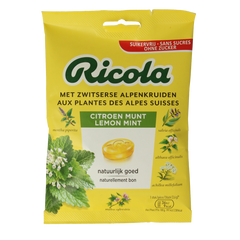 Ricola Citroen munt suikervrij 75.00 Gram