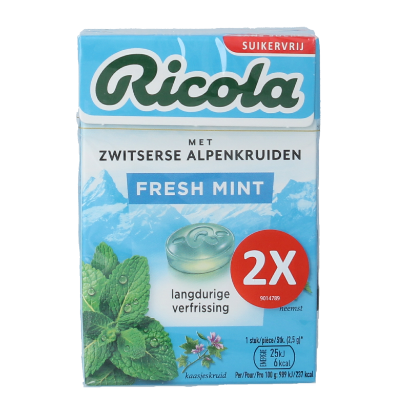 Ricola Fresh mint suikervrij duo pack 100 Gram
