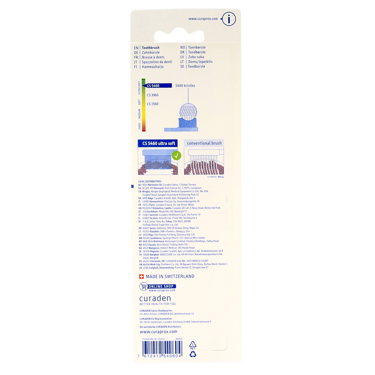 Curaprox Tandenborstel CS 5460 ultra soft 3-pack 3.00 Stuks