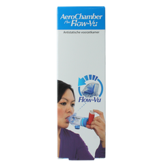 Diversen Aerochamber + flow VU mondstuk blauw 1.00 Stuks