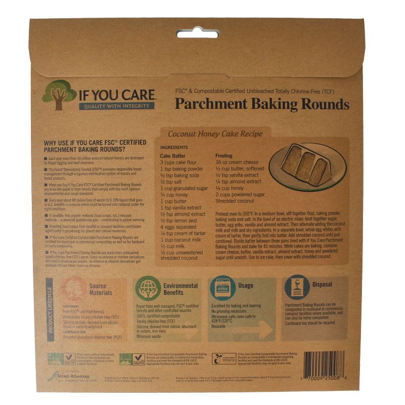 If You Care Bakpapier rond 24 Stuks