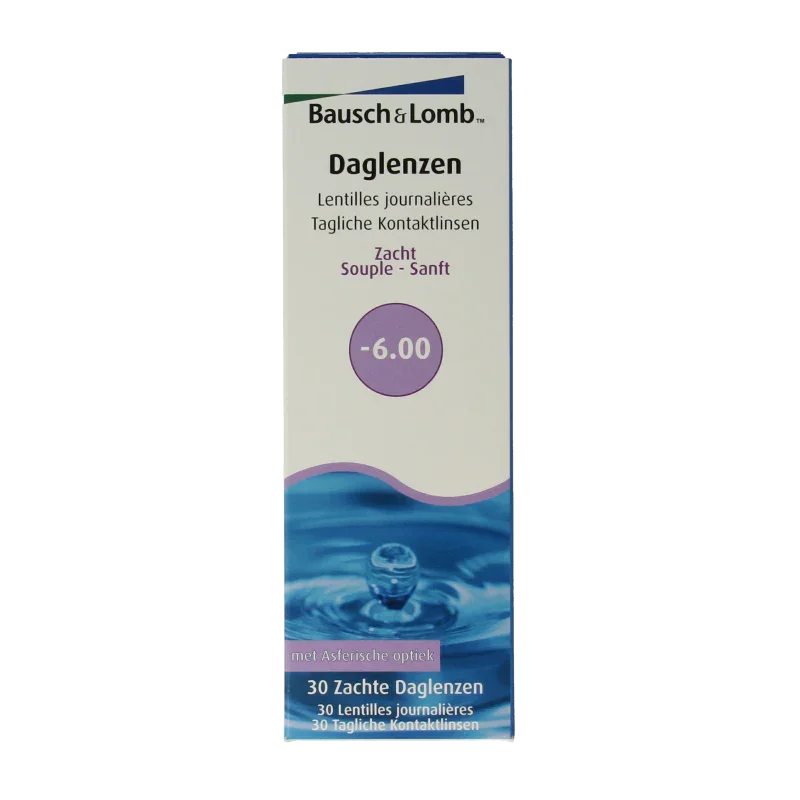 Bausch & Lomb Daglenzen -6.00 30 Stuks