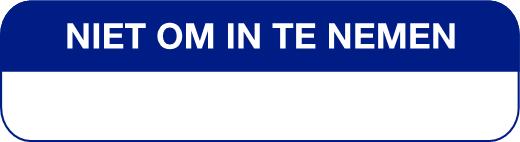 Blockland Strooketiket niet om in te nemen groot 44 x 11mm 750 Stuks