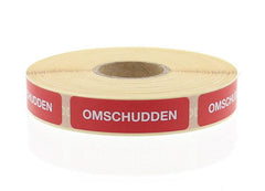 Blockland Strooketiket omschudden rood 44 x 11mm 750 Stuks