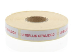 Blockland Strooketiket uiterlijk gewijzigd 44 x 11mm 750.00 Stuks