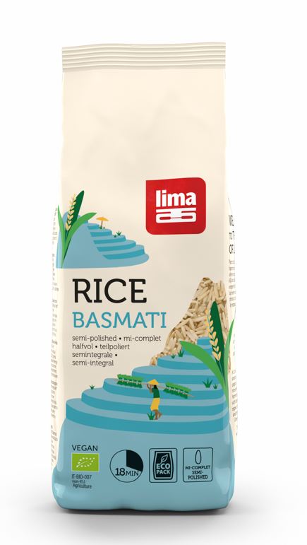 Lima Rijst basmati halfvolkoren bio 500 Gram