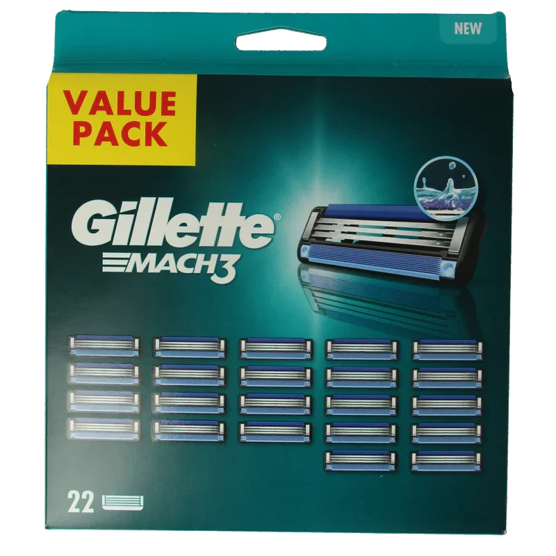 Gillette Mach 3 base scheermes 22 Stuks
