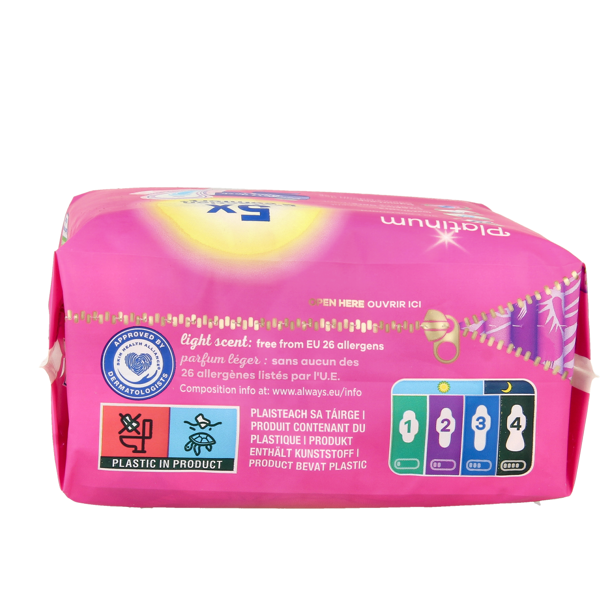 Always Maandverband platinum day & night 8.00 Stuks