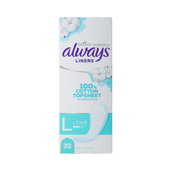 Always Dailies cotton protection inlegkruisjes large 32.00 Stuks