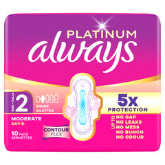 Always Always Platinum Maandverband LONG+ SP 10CT 10.00 Stuks