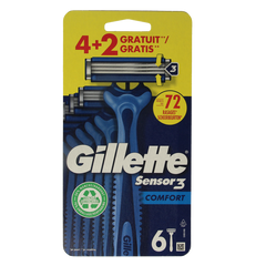 Gillette Sensor 3 comfort wegwerpmesjes 6 Stuks