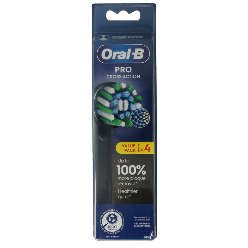 Oral B Opzetborstel action black 4 Stuks