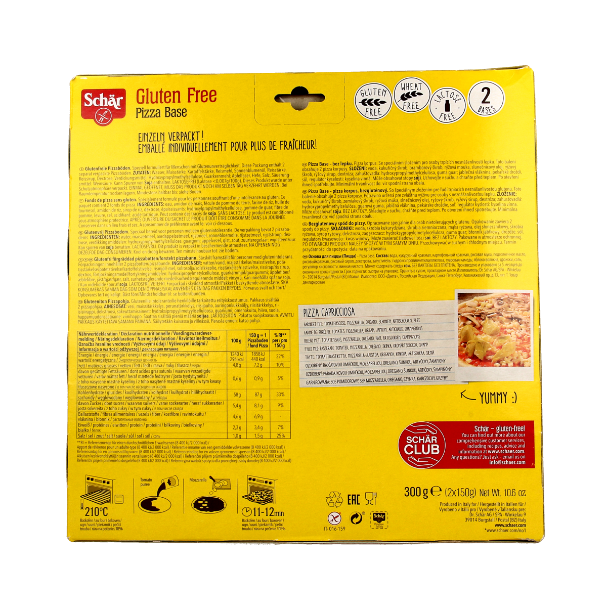 Schar Pizzabodems glutenvrij 2.00 Stuks