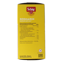 Schar Knackebrod rozemarijn zout glutenvrij 230.00 Gram