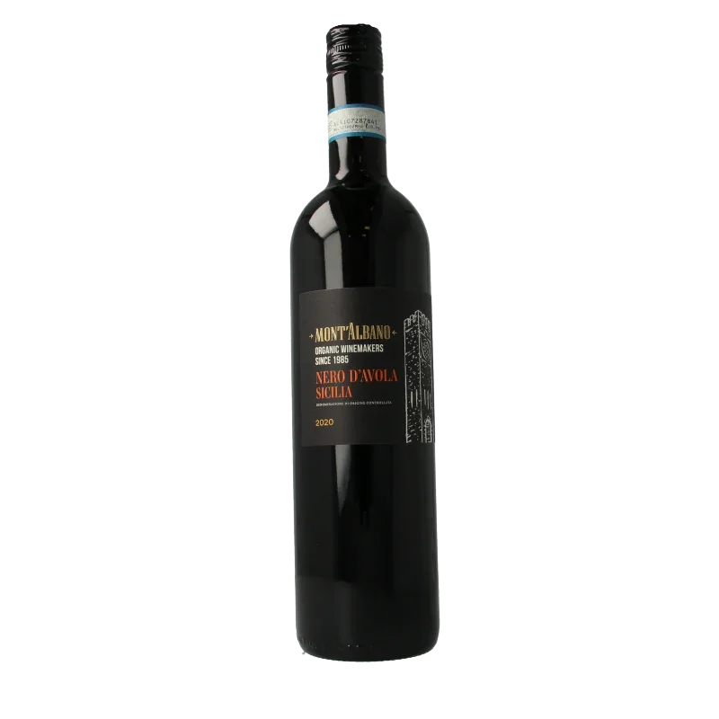 Mont Albano Nero d avola terre siciliane rood bio 750 Milliliter