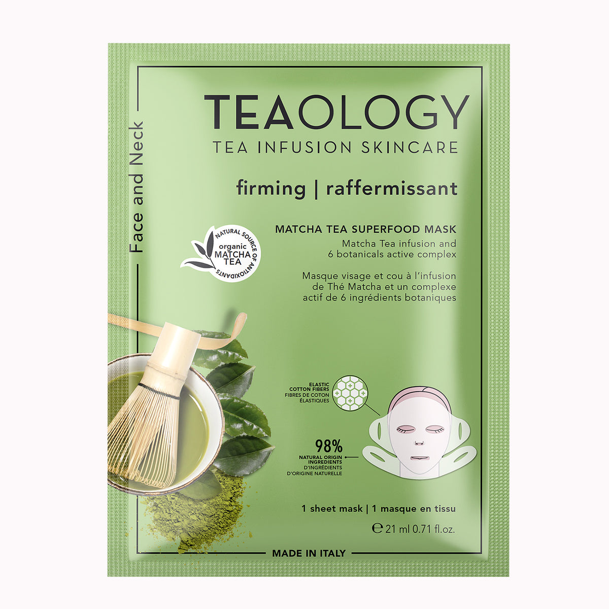 Teaology Matcha tea superfood mask 1 Stuks
