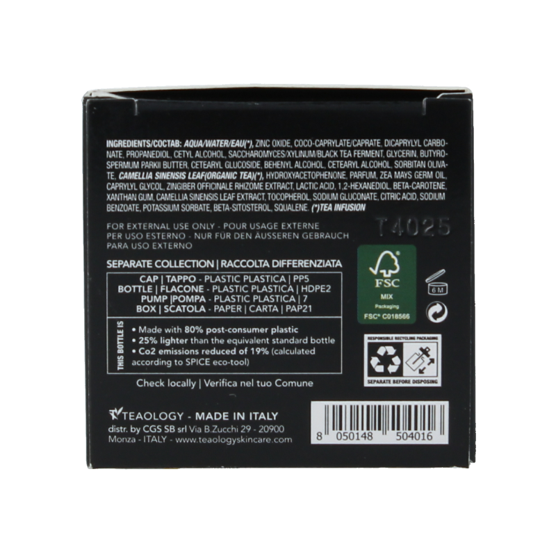 Teaology Kombucha tea moisturizer SPF20 50 Milliliter