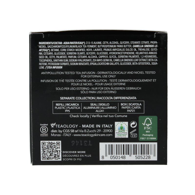 Teaology Kombucha tea revitalizing face cream navul 50 Milliliter