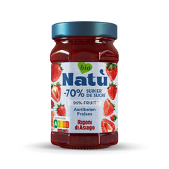 Natu Aardbeienjam bio 240.00 Gram