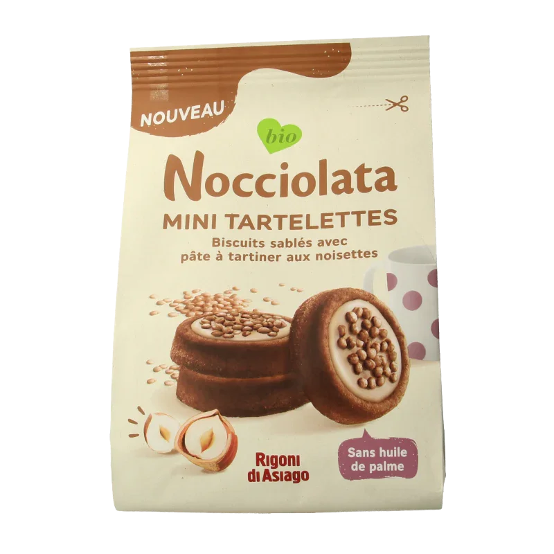 Rigoni Di Asiago Nocciolata bianca tartlets bio 250 Gram