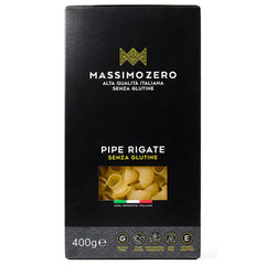 Massimo Zero	 Pipe rigate glutenvrij 400 Gram
