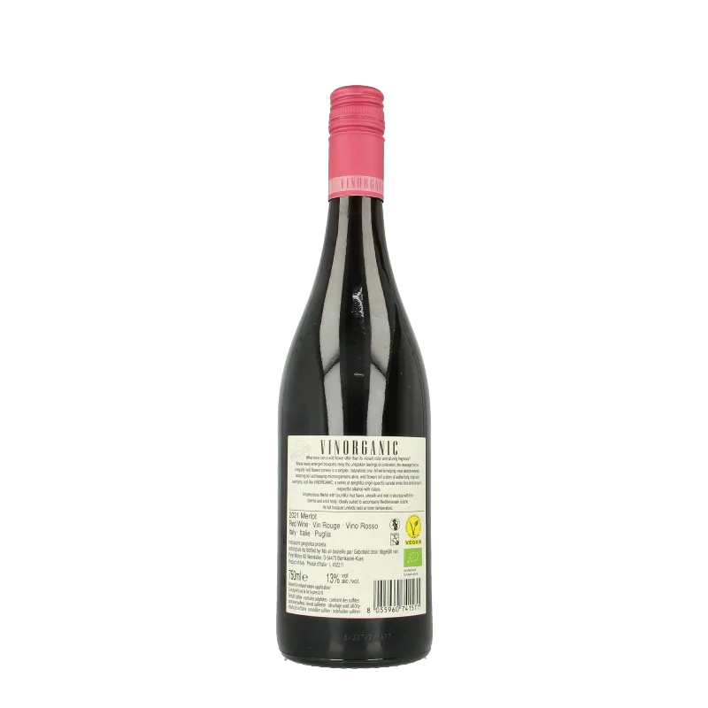Vinorganic Merlot Italia rood bio 750 Milliliter