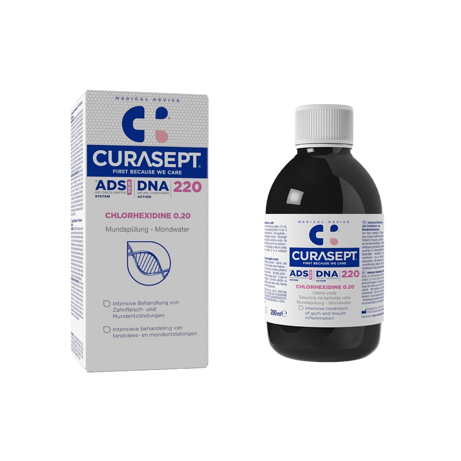 Curasept Mondspoeling chloorhexidine 0,20% 200 Milliliter