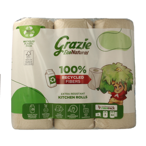 Grazie Natural Keukenrol 3-laags 3.00 Stuks