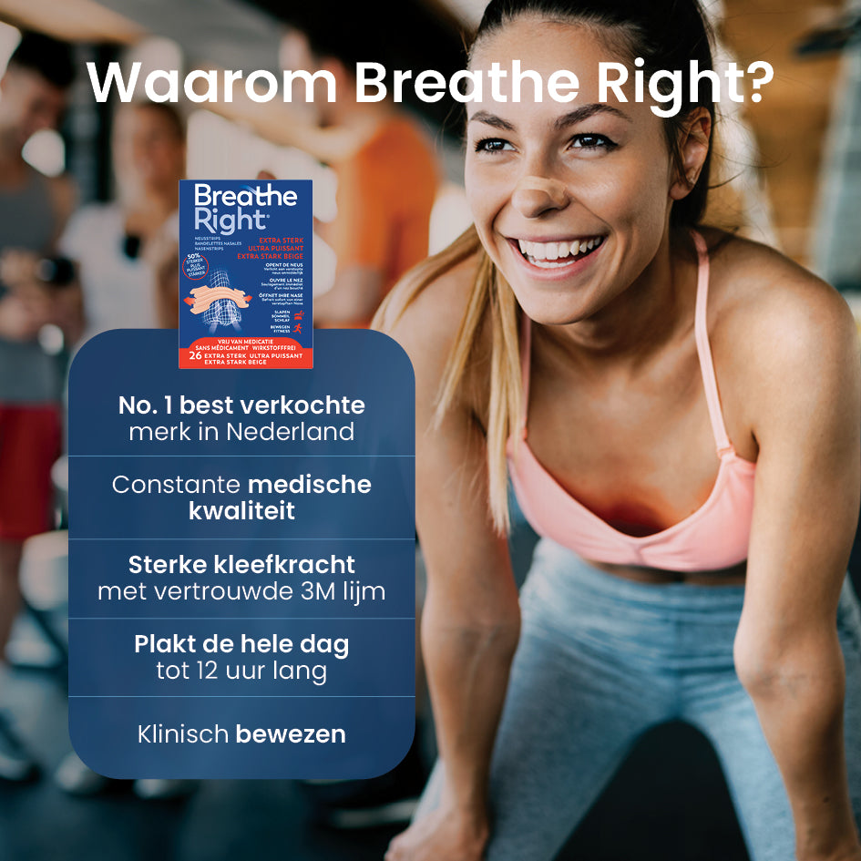 Breathe Right Neusstrips extra sterk 26 Stuks