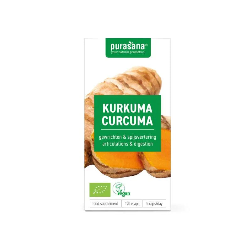 Purasana Kurkuma vegan bio 120 Vegetarische capsules