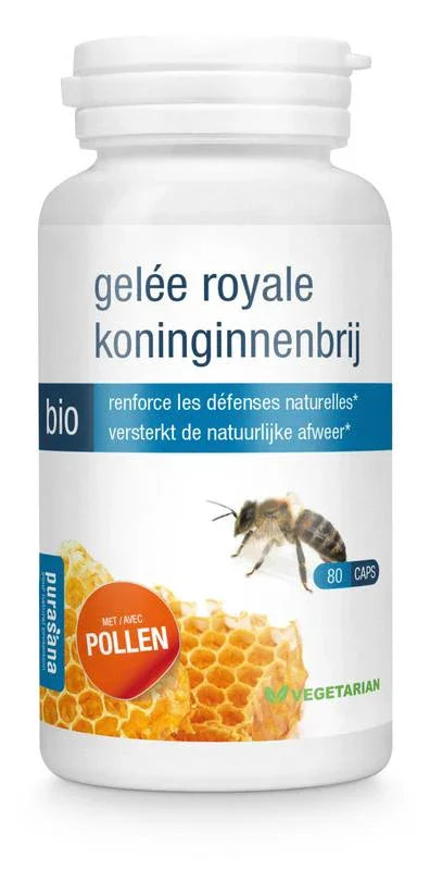 Purasana Koninginnenbrij bio 80 Vegetarische capsules