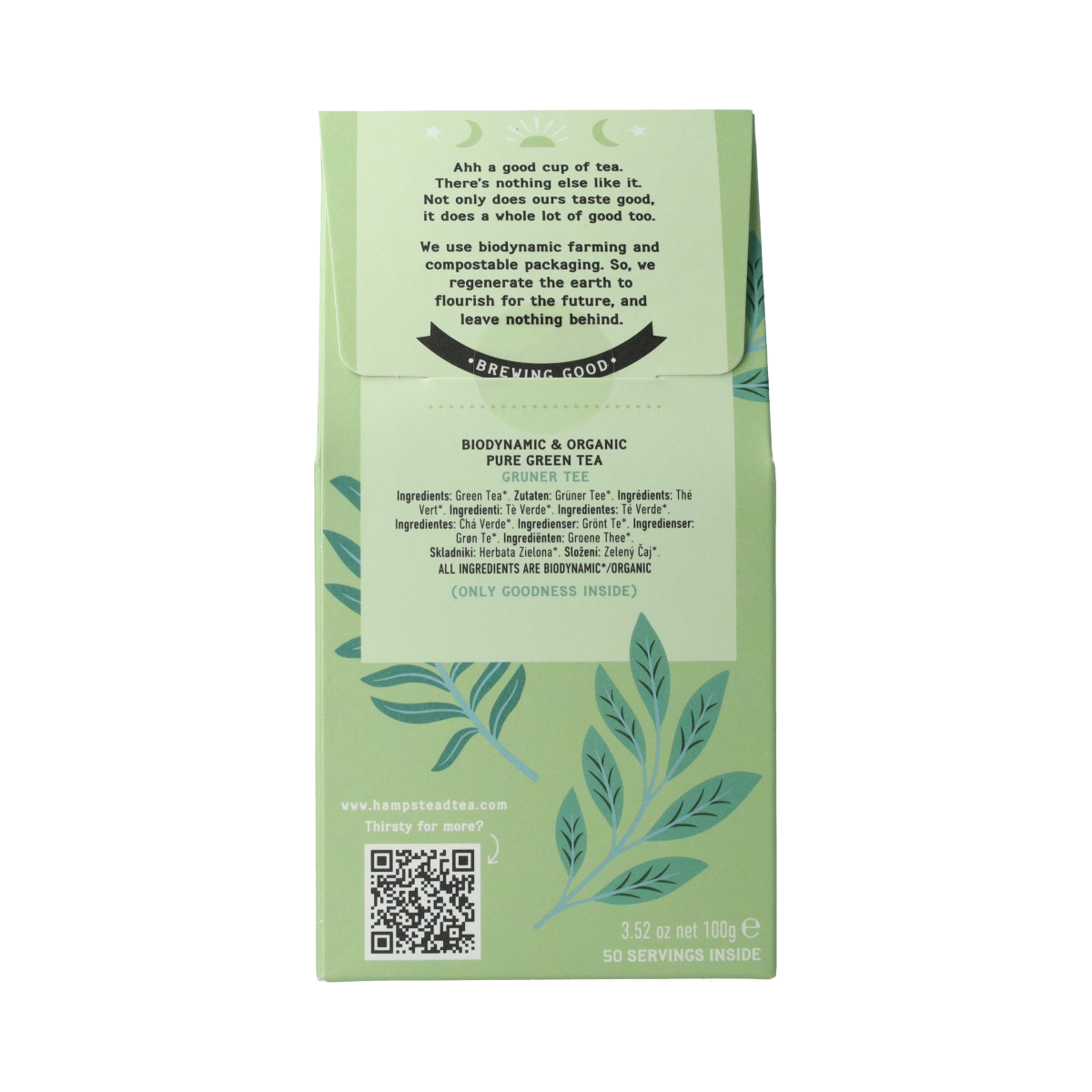 Hampstead Groene thee los bio demeter 100.00 Gram