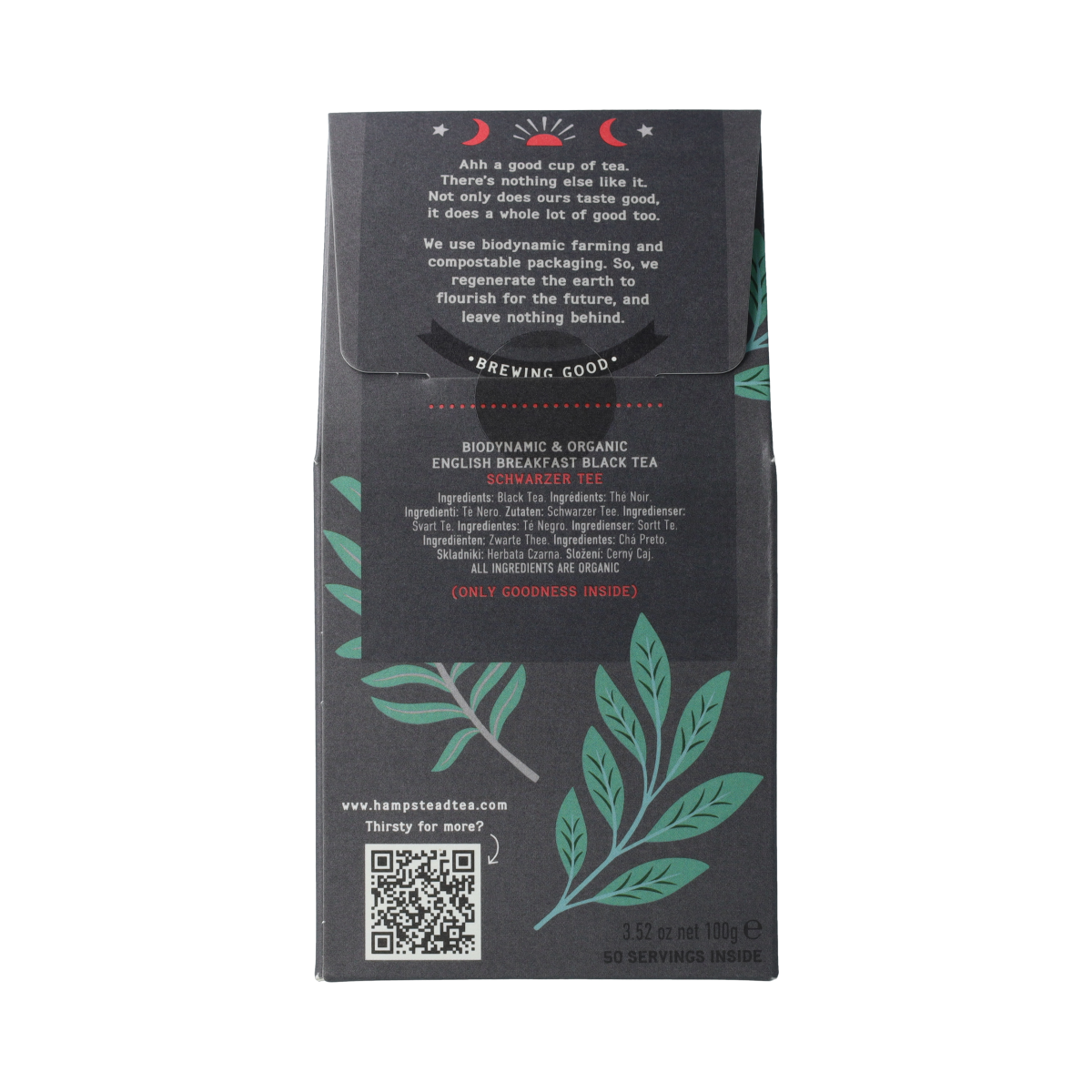Hampstead Thee English breakfast los bio 100.00 Gram