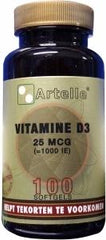 Artelle Vitamine D3 25mcg 100 Softgels