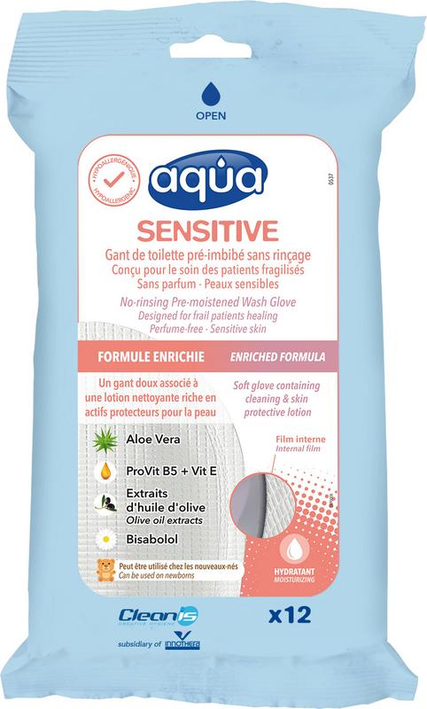 Aqua Washandjes sensitive 12 Stuks