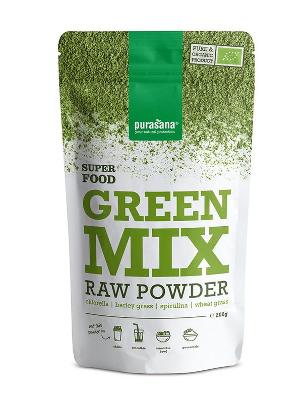 Purasana Green mix poeder vegan bio 200.00 Gram