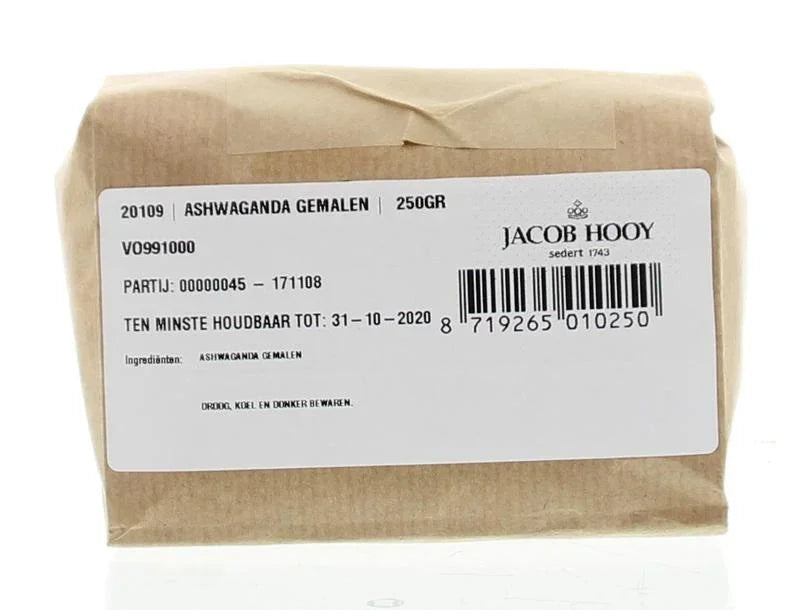 Jacob Hooy Ashwagandawortel gemalen 250 Gram