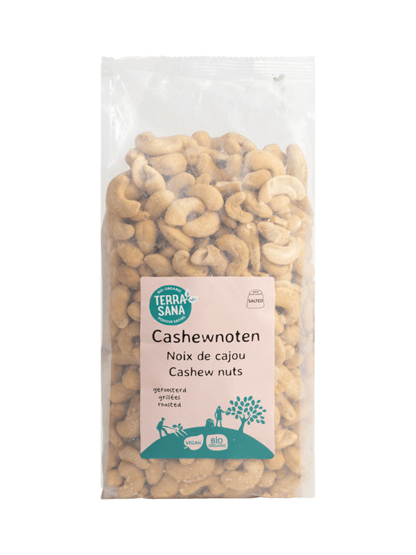 TerraSana Cashewnoten geroosterd met zout bio 750 Gram