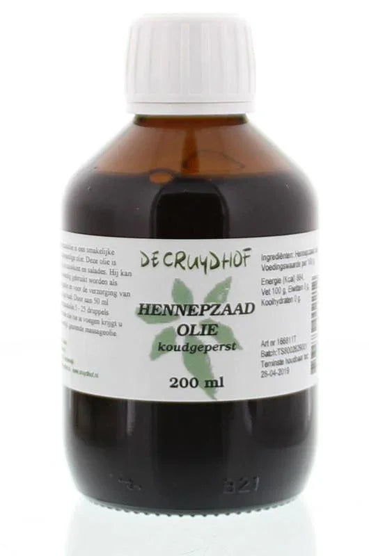 Cruydhof Hennepzaadolie koudgeperst  200 Milliliter